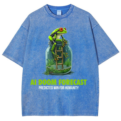 Doom Predicted Win for Humanity Vintage Distressed T-shirt