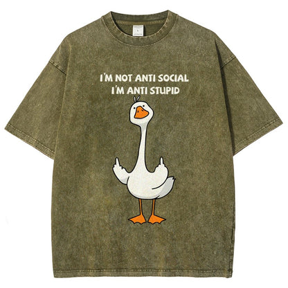 I’M Not Antisocial I’M Antistupid Vintage Distressed T-shirt