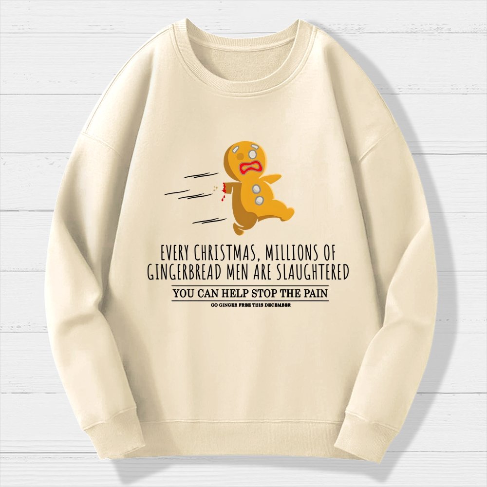 Gingerbread Man Geek Cotton Sweatshirt