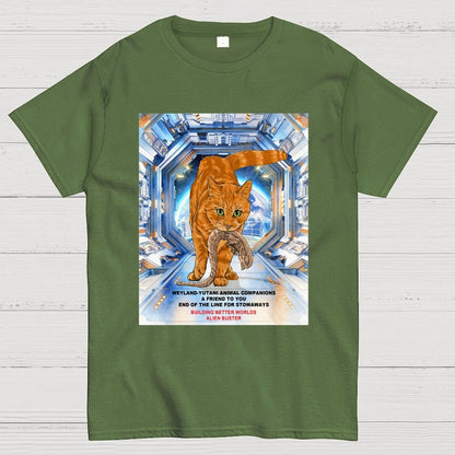 Mystery Creature Buster - Ginger Cat Building Better Worlds Geek T-Shirt