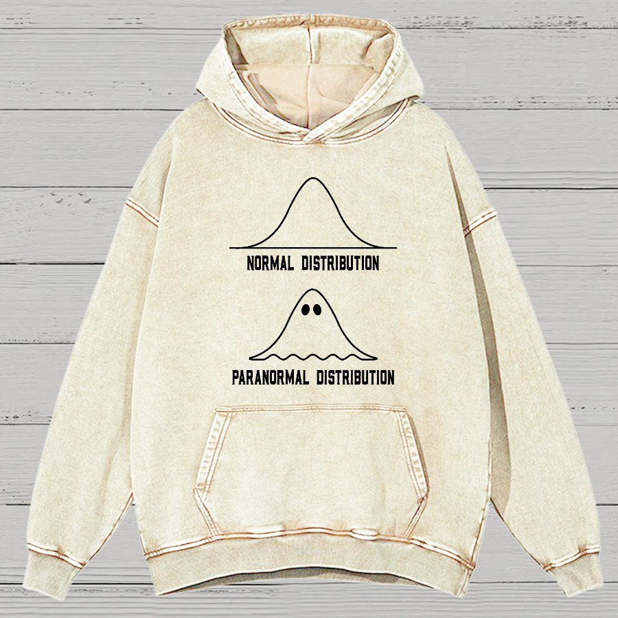 Math Statistics Normal Distribution Paranormal Distribution teacher gift Classic Vintage Distressed Hoodie
