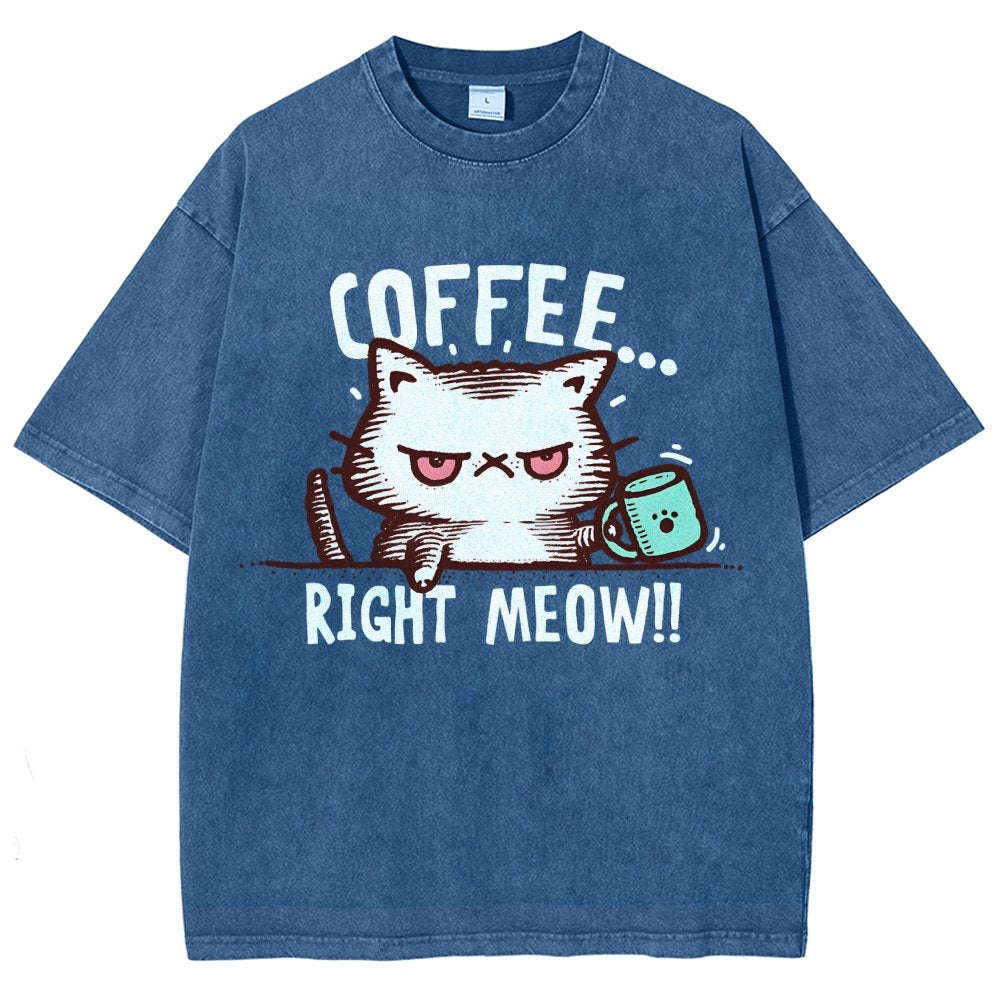 CATffeine Vintage Distressed T-shirt