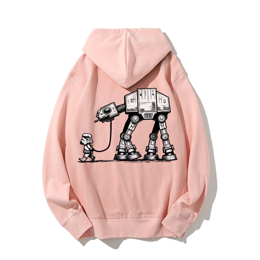 Galactic Robot Dog - Planetary Skirmishes Printed Back Unisex Cotton Hoodie