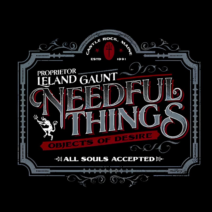 Needful Things Gothic Horror Graphic Geeky T-Shirt