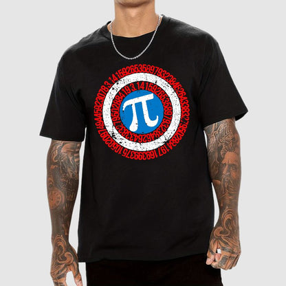 Pi Day Hero Shield Geek T-Shirt