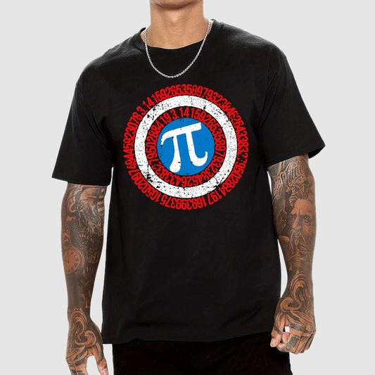 Pi Day Hero Shield Geek T-Shirt