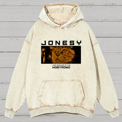 Jonesy Nostrocat Space Survivor Vintage Distressed Hoodie