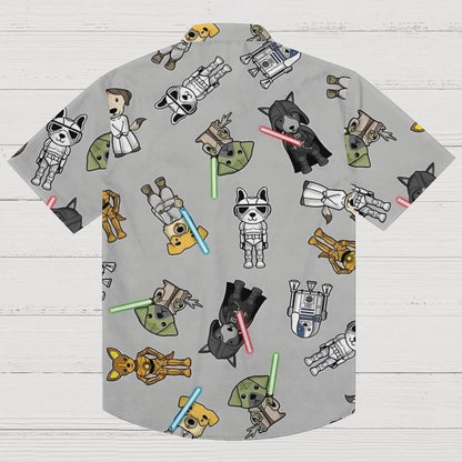 Tie The Fighter Dog Funny Geek Hawaiian Shirt