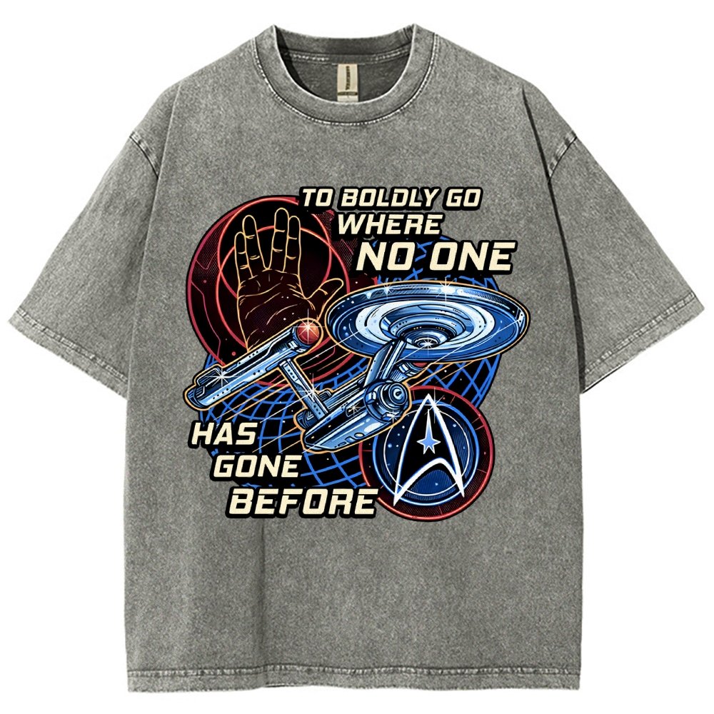 To Boldly Go Where Few Have Gone Before Vintage Distressed T-shirt