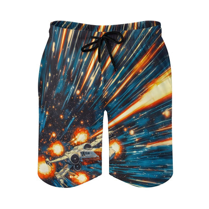 Space War Hawaiian Geek Shorts