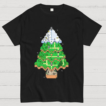 Christmas Tree Map Geek T-Shirt