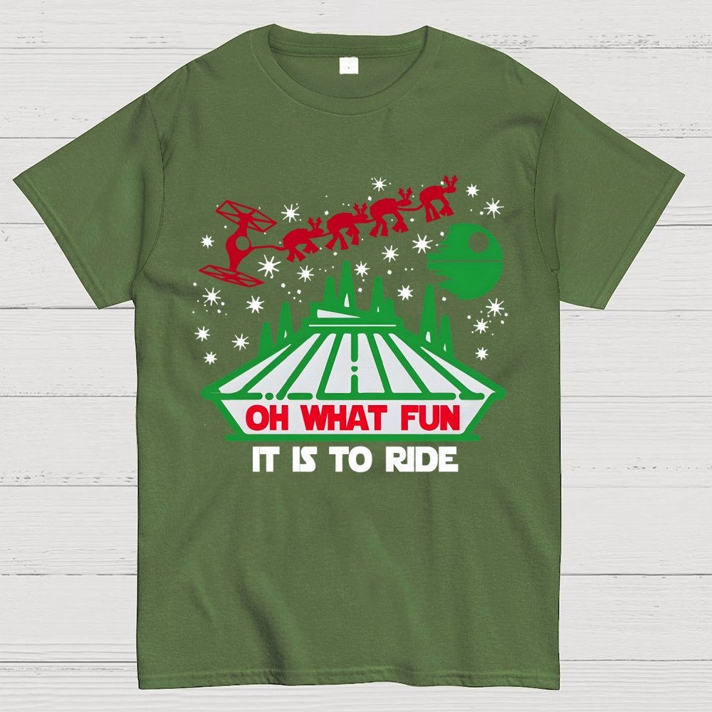 Oh What Fun It Is To Ride Christmas Geek T-Shirt
