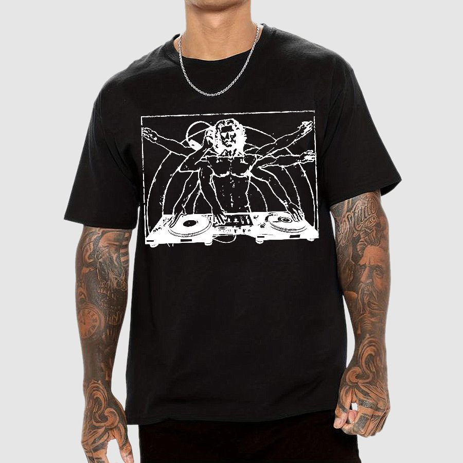 Vitruvian-DJ Geek T-Shirt