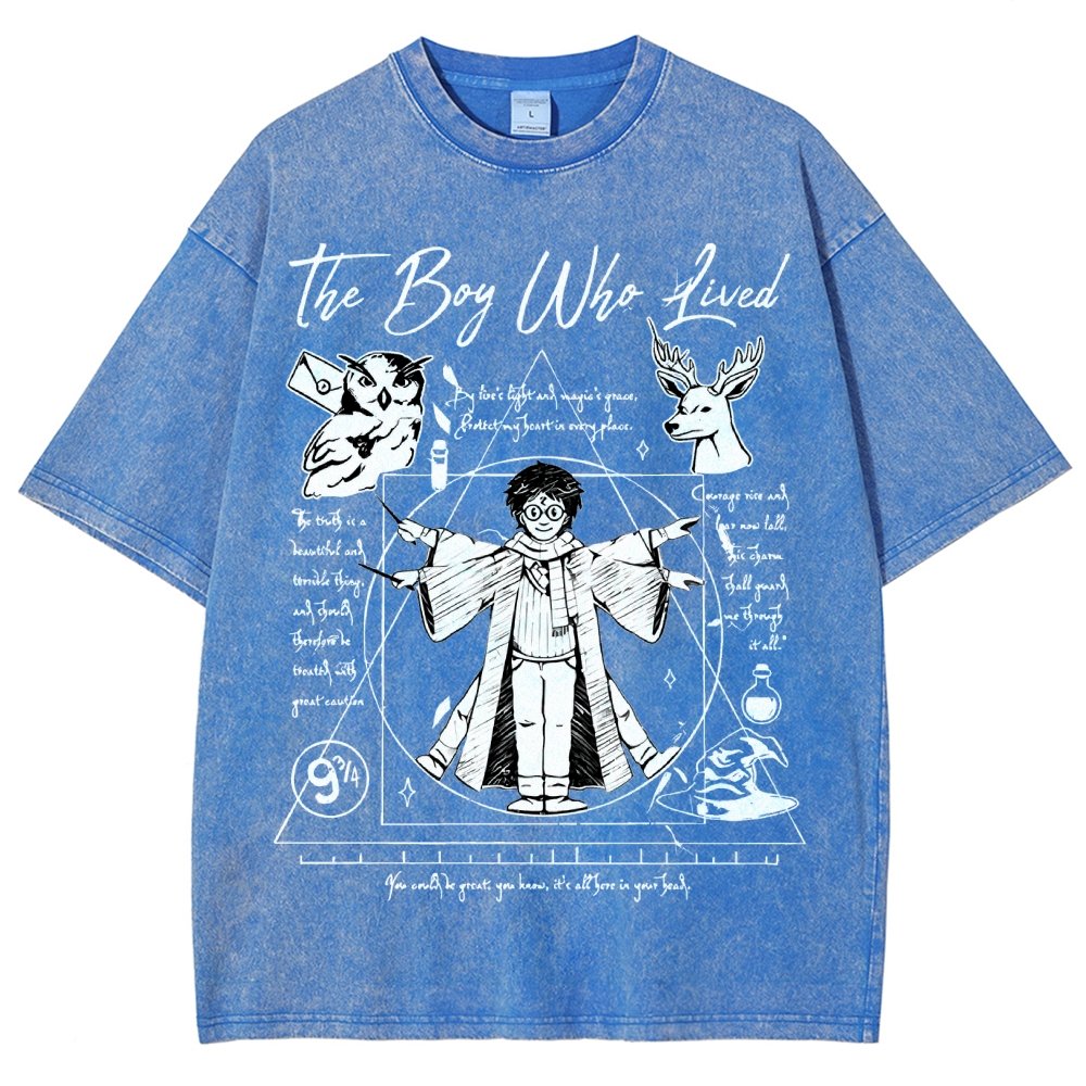 Vitruvian Wizard Vintage Distressed T-shirt
