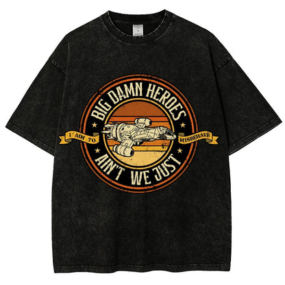 Big Damn Retro Heroes Vintage Distressed T-shirt