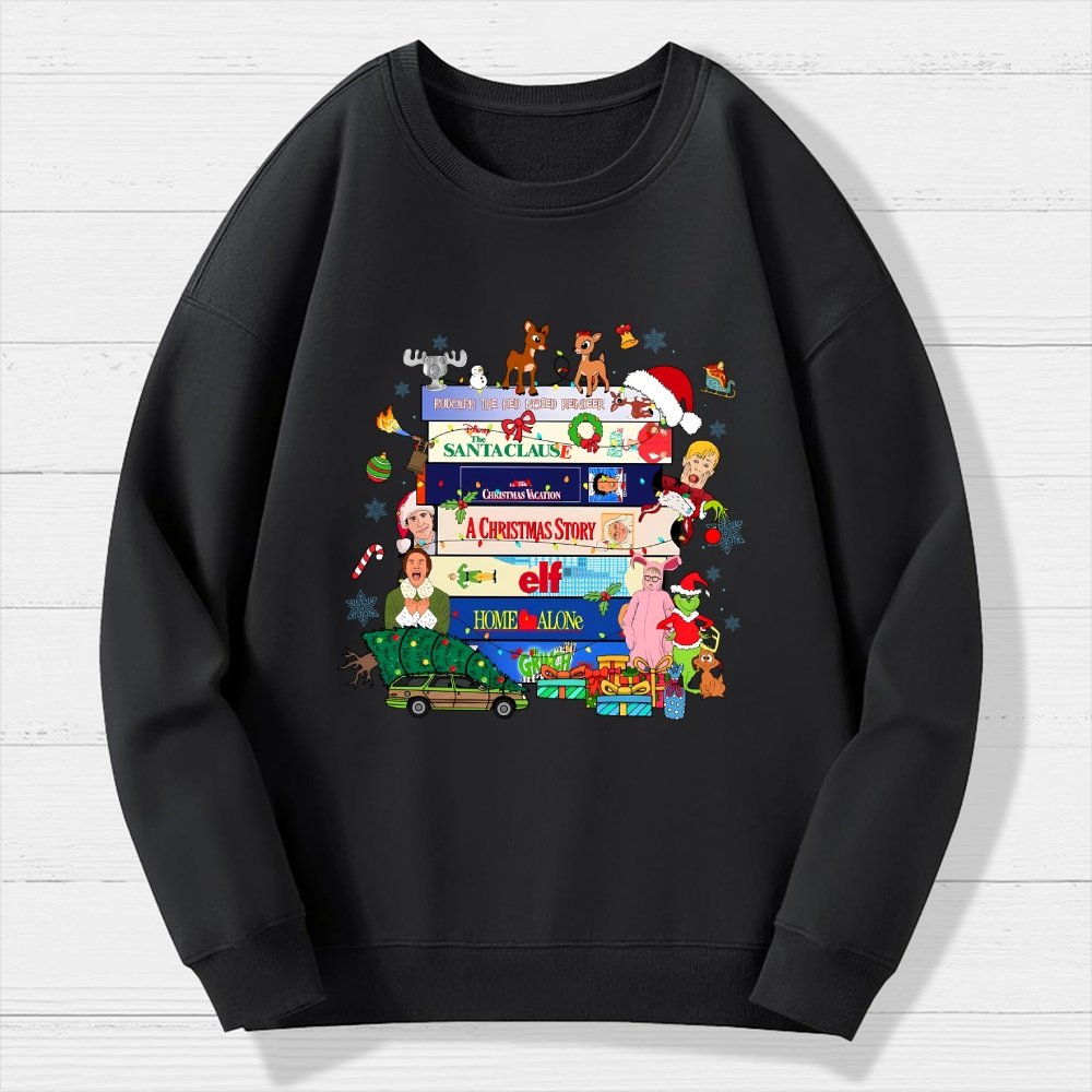 90s Style Christmas Geek Cotton Sweatshirt