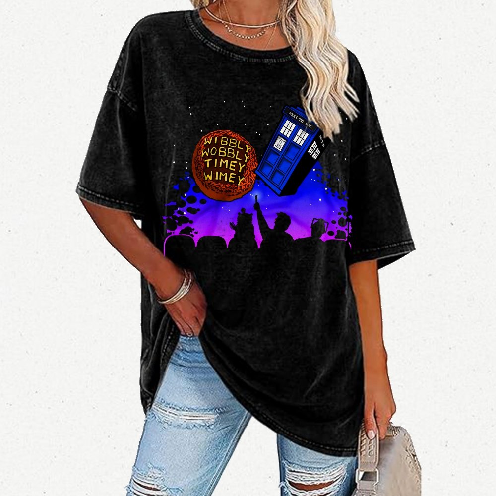 Wibbly Wobbly Timey Wimey   Vintage Distressed T-shirt