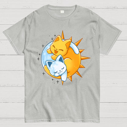 Sun Moon Kittens Geek T-Shirt