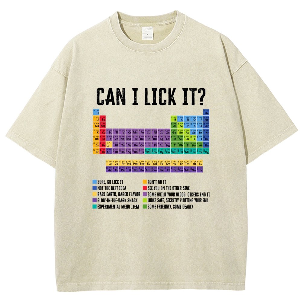 Can I Lick It Chemistry Teacher Science Day Vintage Distressed T-shirt