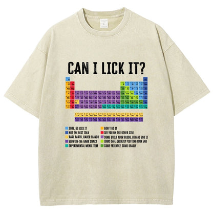 Can I Lick It Chemistry Teacher Science Day Vintage Distressed T-shirt