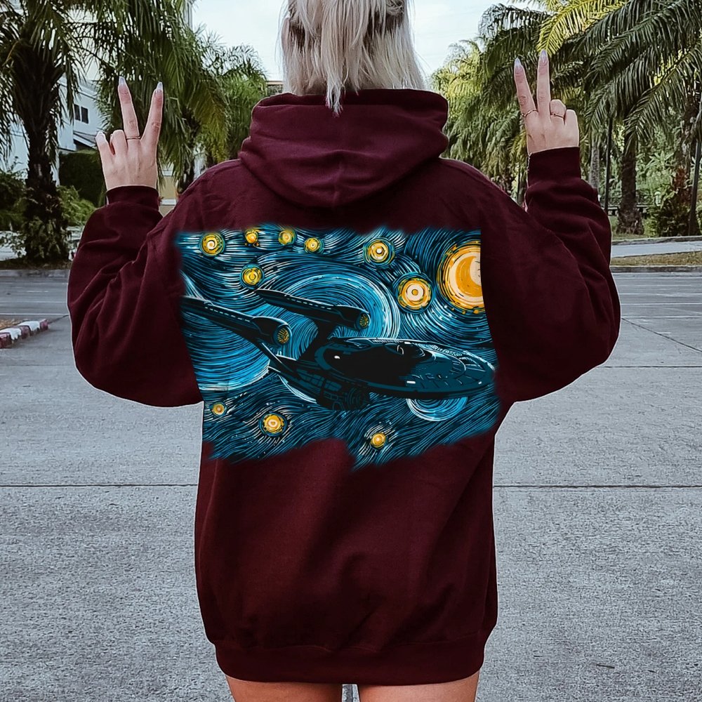 Printed Back Cotton Hoodie