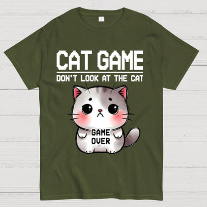 Funny Cat Game-Game Over Geek T-Shirt
