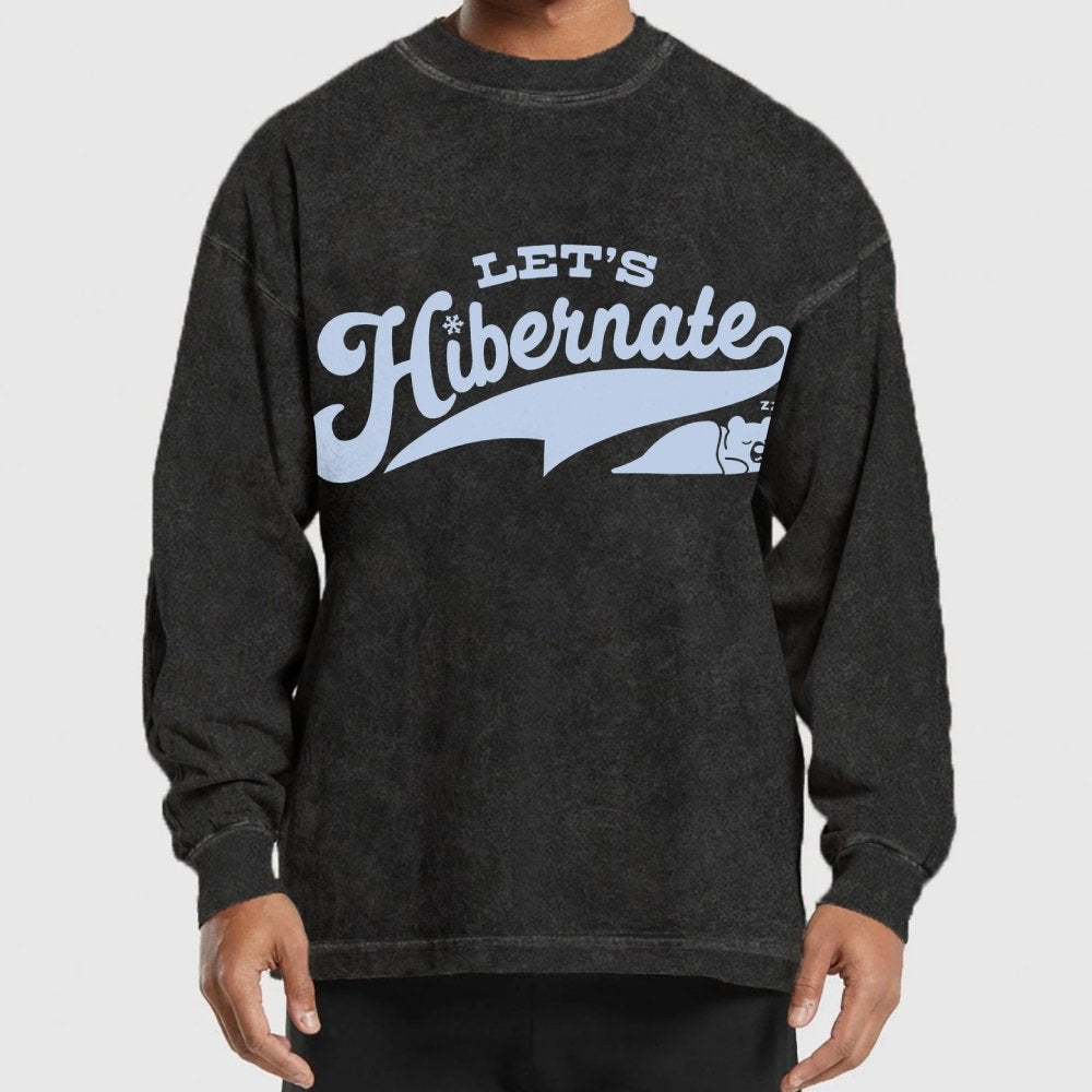 Team Bear Let's Hibernate Washed Long Sleeve Tee