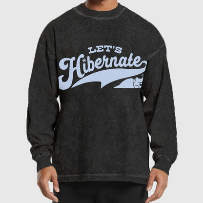 Team Bear Let's Hibernate Washed Long Sleeve Tee