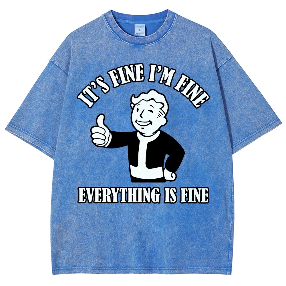 Its Fine Im Fine Everything Is Fine Vintage Distressed T-shirt
