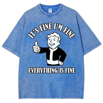 Its Fine Im Fine Everything Is Fine Vintage Distressed T-shirt