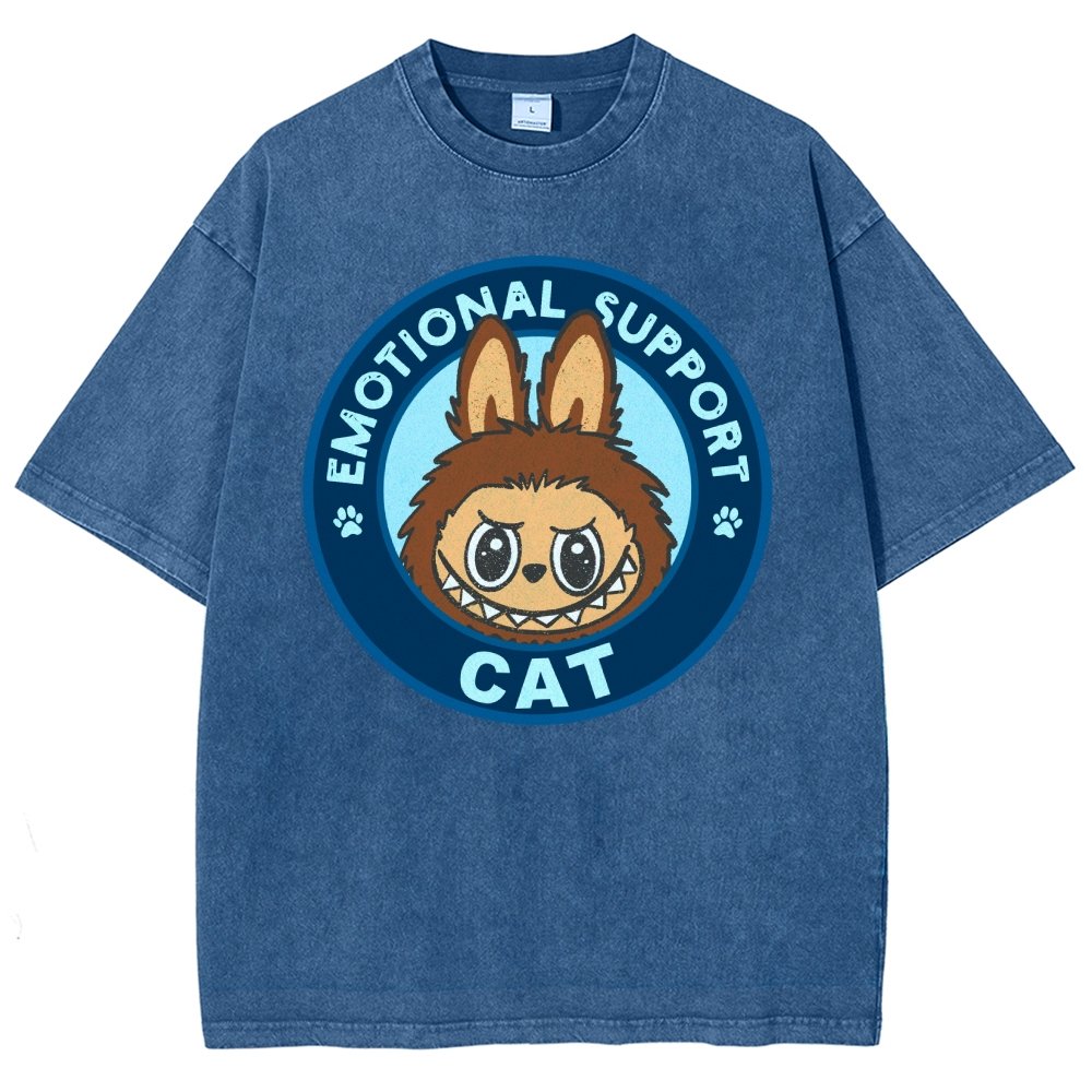 Emotional Support Cat Vintage Distressed T-shirt