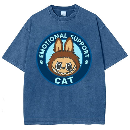 Emotional Support Cat Vintage Distressed T-shirt