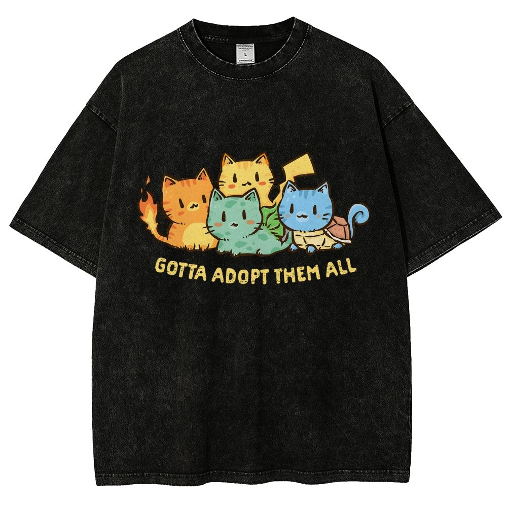 Gotta Collect Them All Vintage Distressed T-shirt