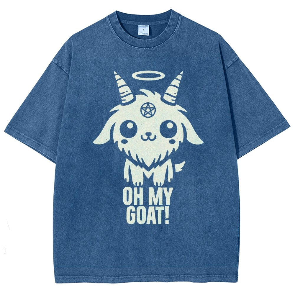 Oh my goat Vintage Distressed T-shirt