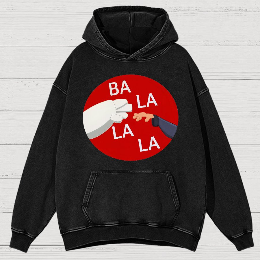 Ba La La La Funny Vintage Distressed Hoodie