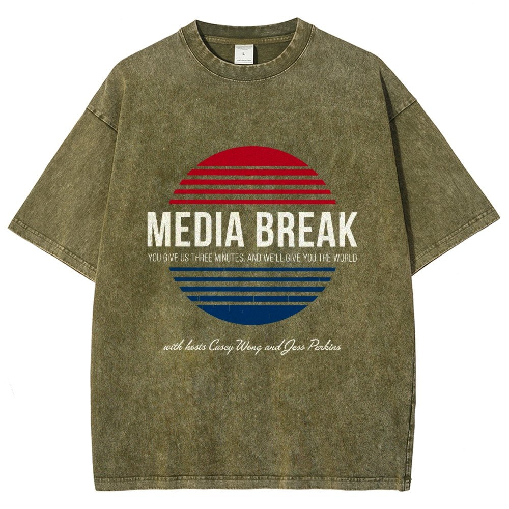 Media Break Vintage Distressed T-shirt