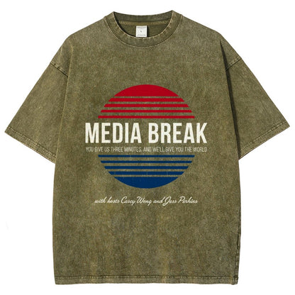 Media Break Vintage Distressed T-shirt