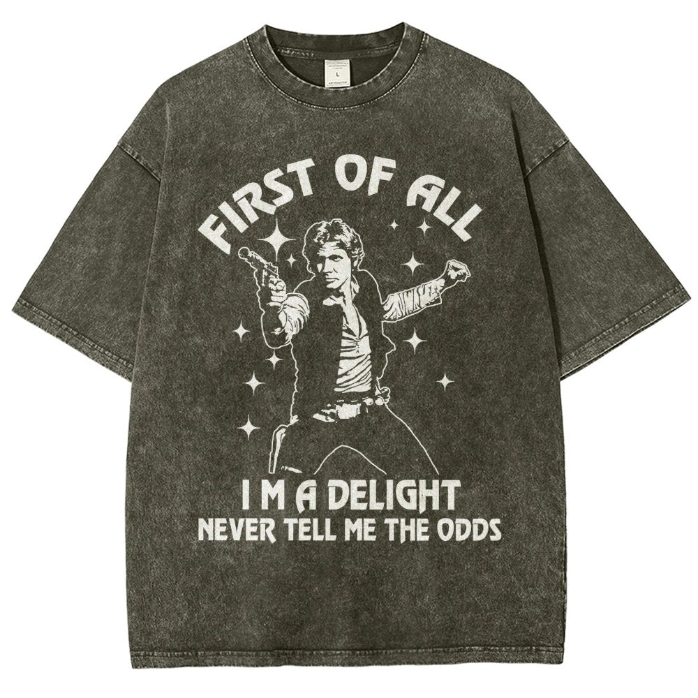 First Of All I'm A Delight Vintage Distressed T-shirt