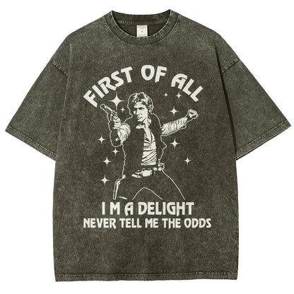 First Of All I'm A Delight Vintage Distressed T-shirt