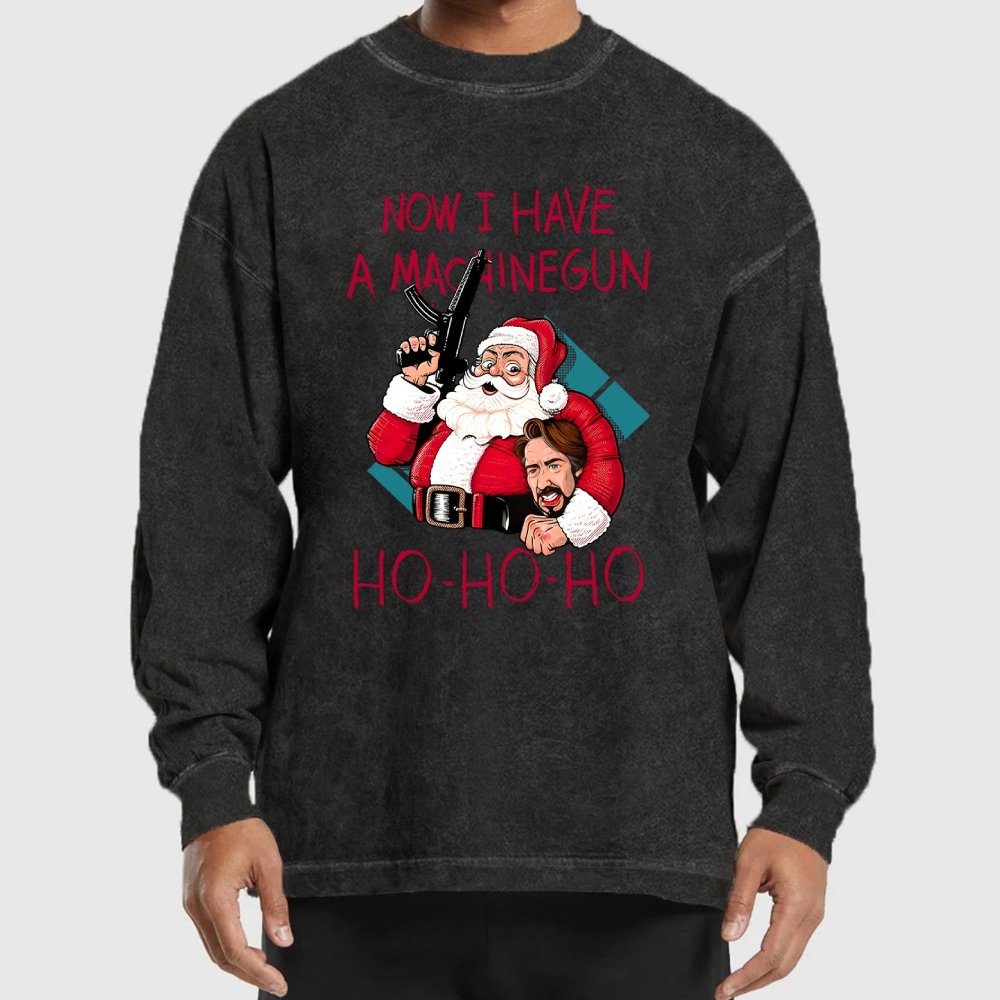Ho-Ho-Ho Washed Long Sleeve Tee