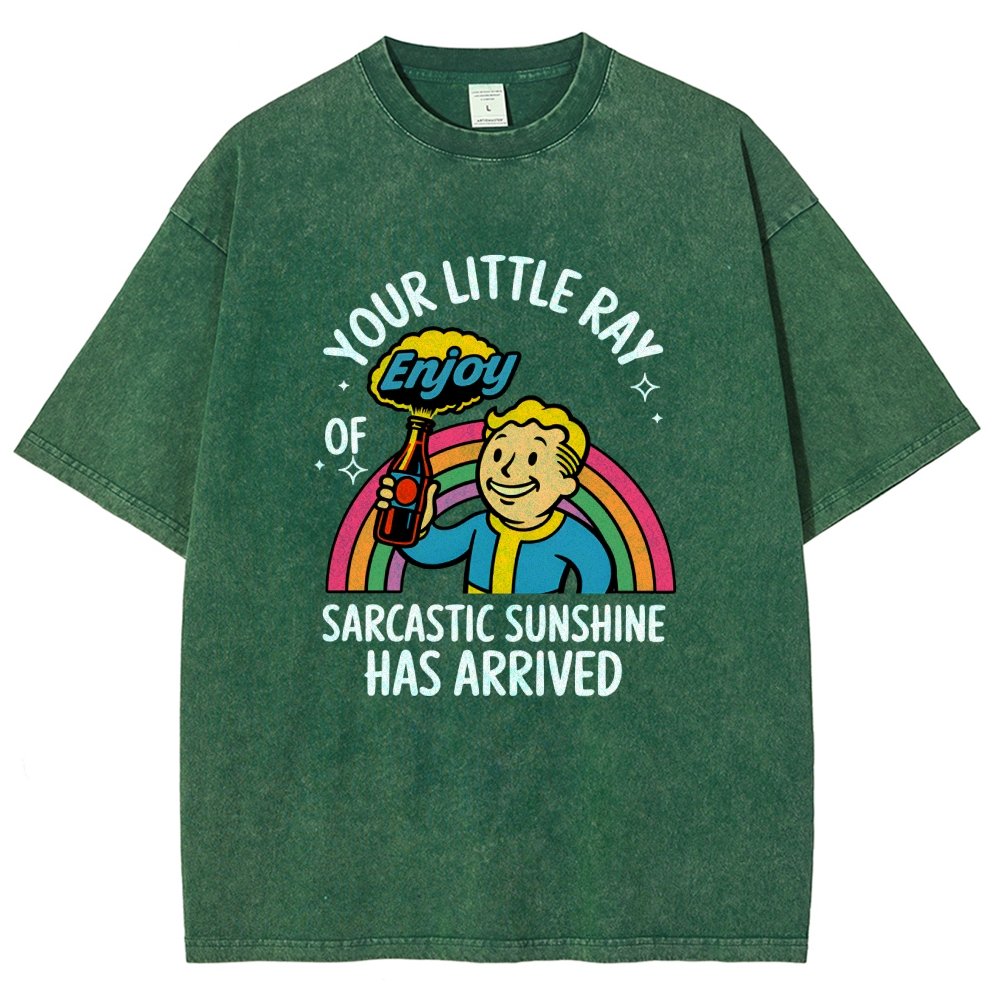 Your Little Ray of Sarcastic Sunshine Has Arrived Vintage Distressed T-shirt