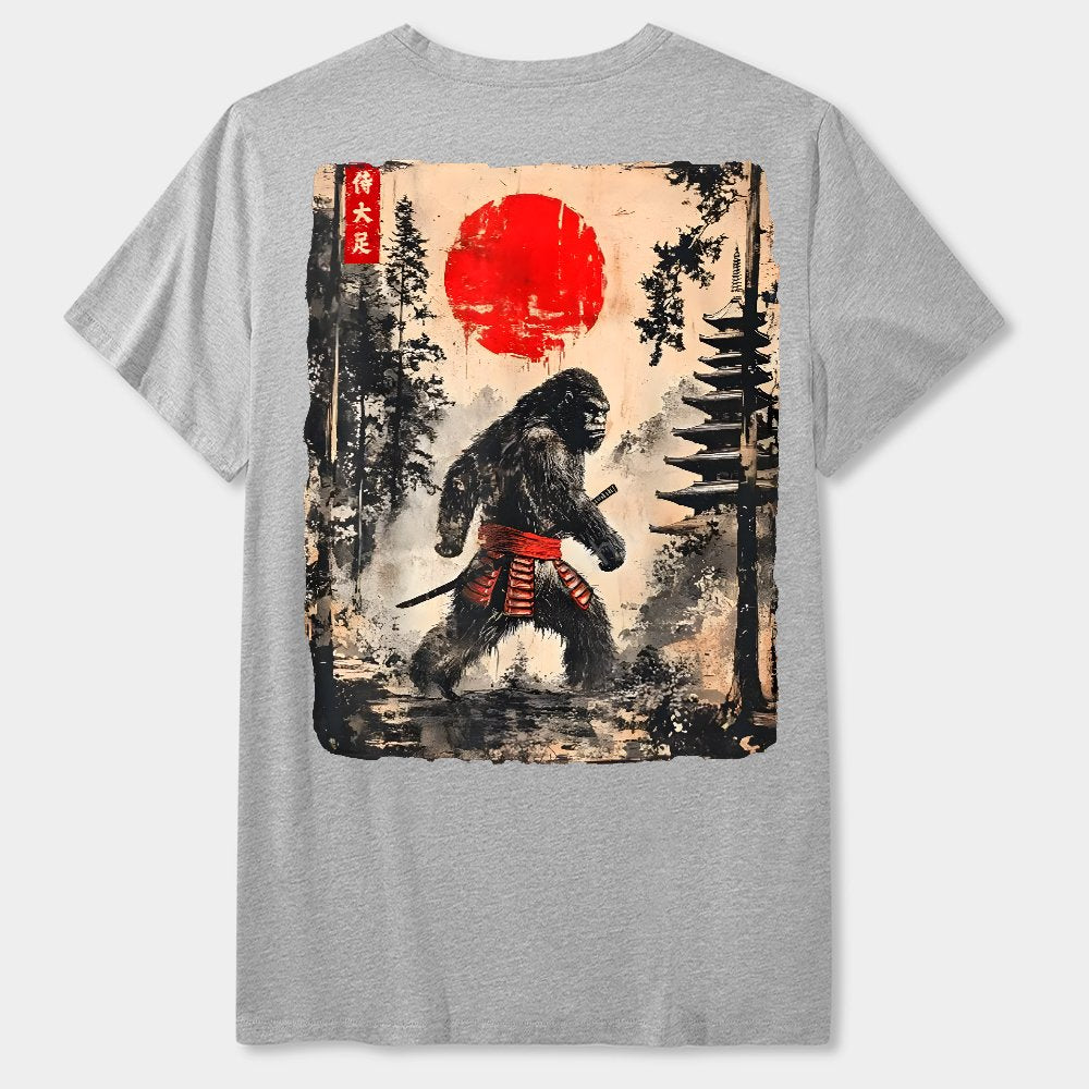 Funny Samurai Ukiyo-e Vintage Graphic Geek T-Shirt