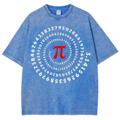 Pi Science Number Sequence Vintage Distressed T-shirt