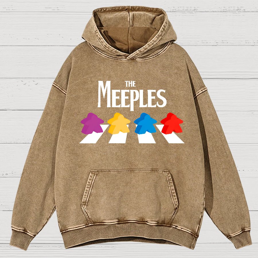 Board Gamer The Meeples, Fun Vintage Distressed Hoodie