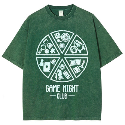 Game Night Club Vintage Distressed T-shirt