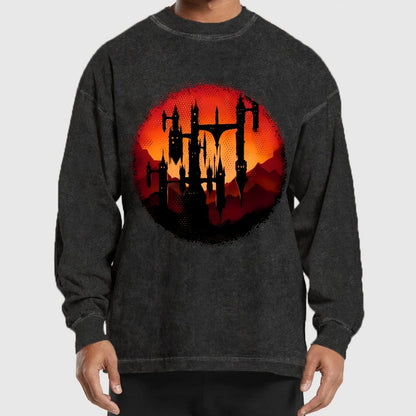 Castle Sunset Washed Long Sleeve Tee