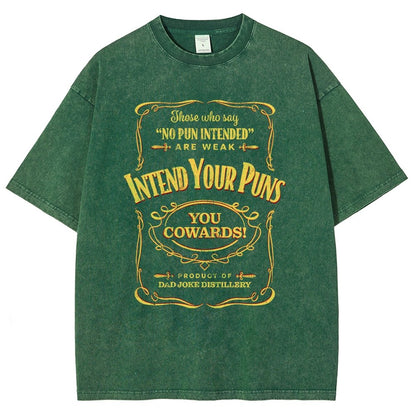 Intend Your Puns! Remix Vintage Distressed T-shirt