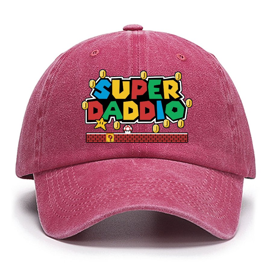 Father's Day Gift Father's Day T Shirt SUPER DADDIO Gamer Dad Cotton Hat