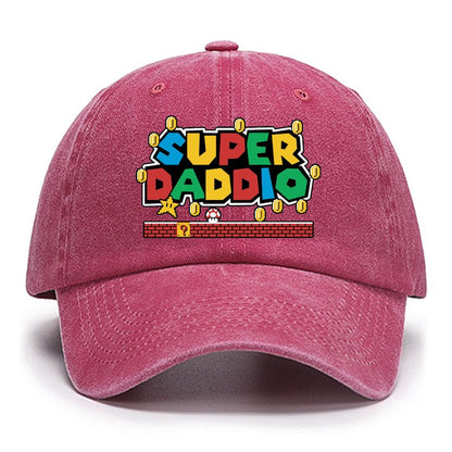 Father's Day Gift Father's Day T Shirt SUPER DADDIO Gamer Dad Cotton Hat