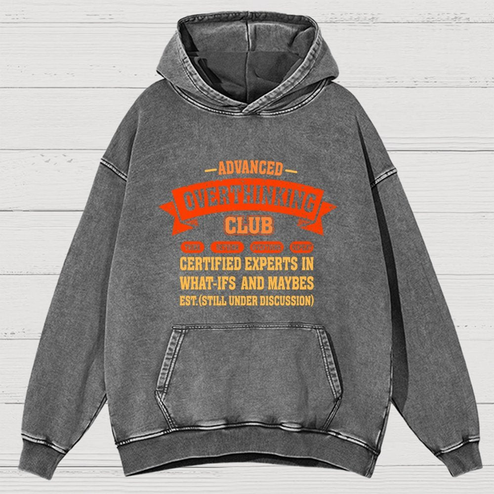 Overthinking Mode ON! Vintage Distressed Hoodie